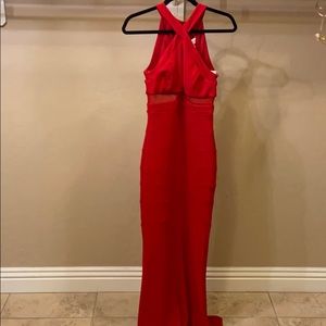 Red party dress